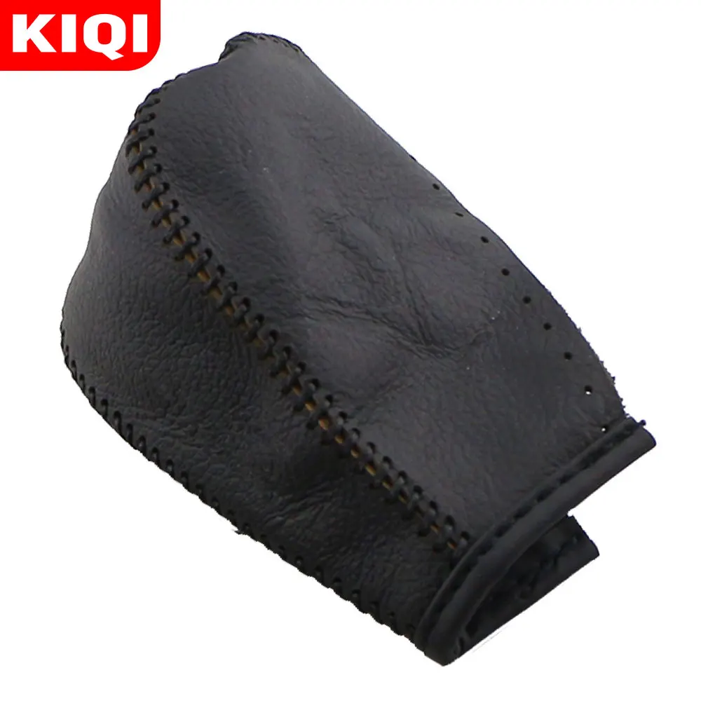 KIQI Leather AT Car Gear Shift Collars Shift Knob Protection Cover for Mitsubishi Outlander 2013 2014 2015 - 2020 Accessories