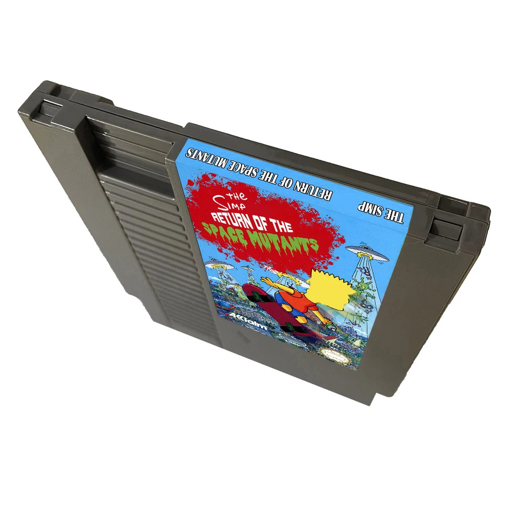 The Simp Return of the Space Mutants NES Rom Hack - 8 بت 72 دبابيس بطاقة الألعاب PAL/NTSC خرطوشة الألعاب لوحدة التحكم NES - اللغة الإنجليزية