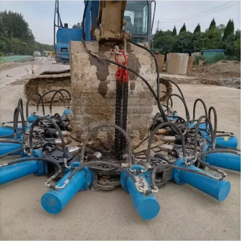 Pile Breaker Durable Hydraulic Concrete Pile Breaker for Round Piles Modular For Any Diameter Foundation Piling Concrete