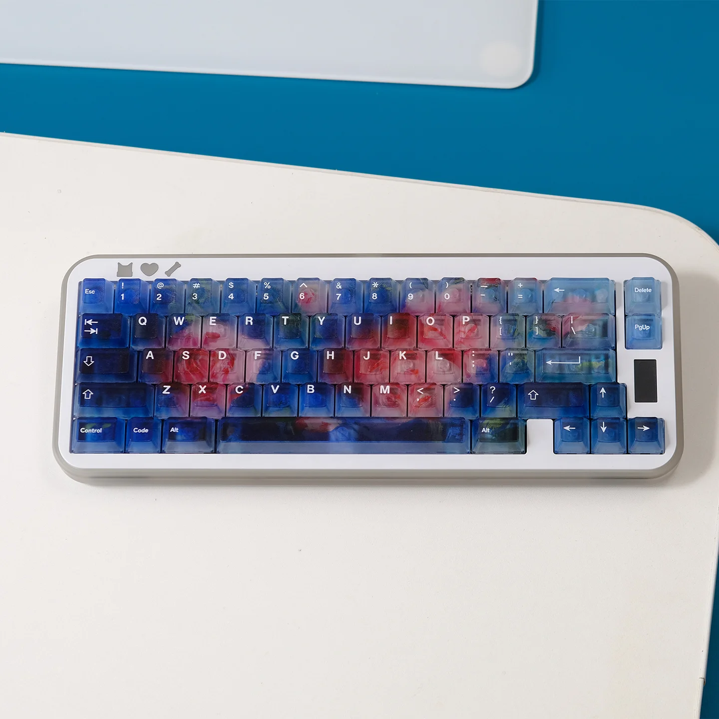 

121 Rose Shang Keycap PC Key Cap Oil Painting Style Chreey Height for HI75 61 84 96 98 99 104 F87 and Other Wireless Keyboards