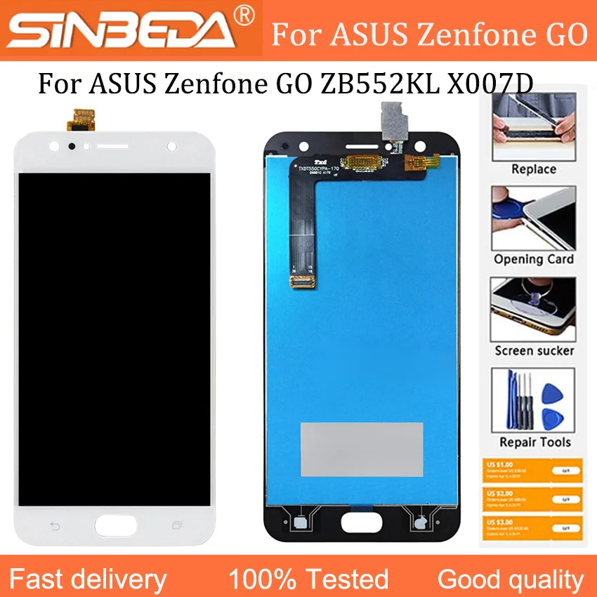 

High quality LCD Display Touch Screen Digitizer Assembly Frame for ASUS Zenfone 4 Selfie ZD553KL X00LD, 5.5"