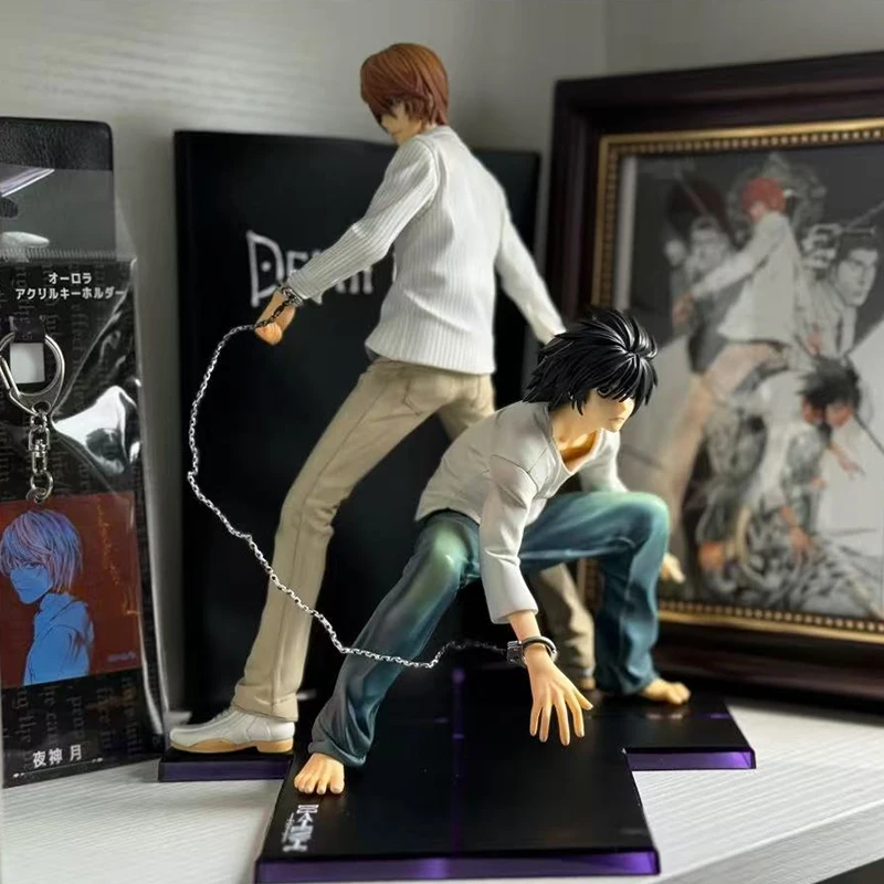  Figura Coleccionable de Anime Death Note, Yagami Light y L Lawliet, Muñecos de PVC, Regalos para Amigos