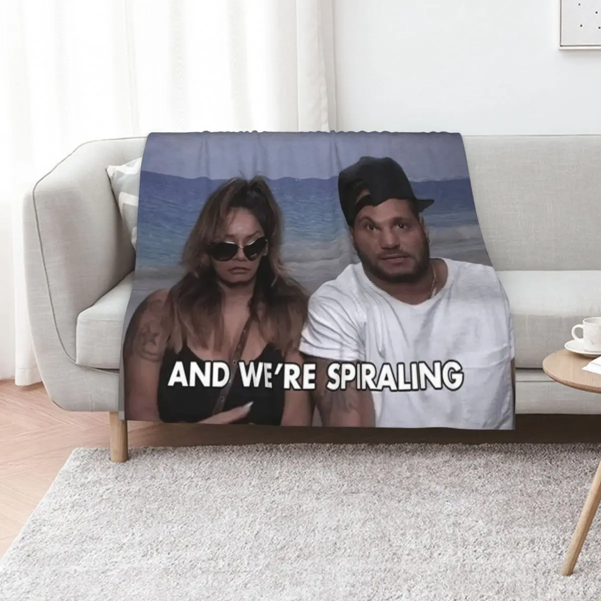 And We're Spiraling Throw Blanket Plaid on the sofa Winter beds Beautifuls Furrys warm for winter Moving Blankets