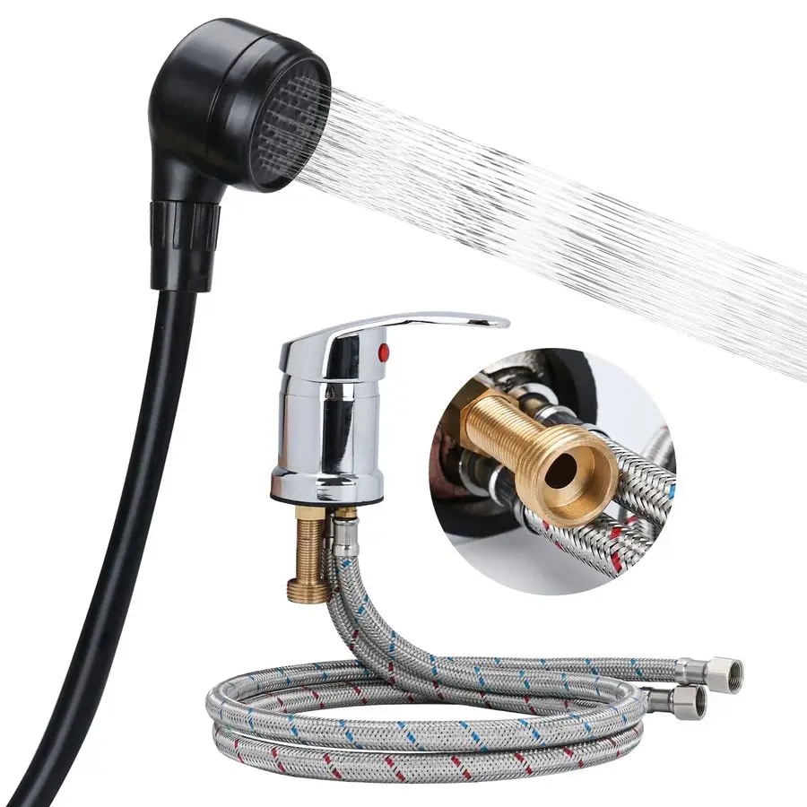 

Латунный салонный смеситель для шампуня и комплект распылителя для чаши шампуня или устройства обратной промывки с адаптером-редуктором 3, 8–1 2, NPT