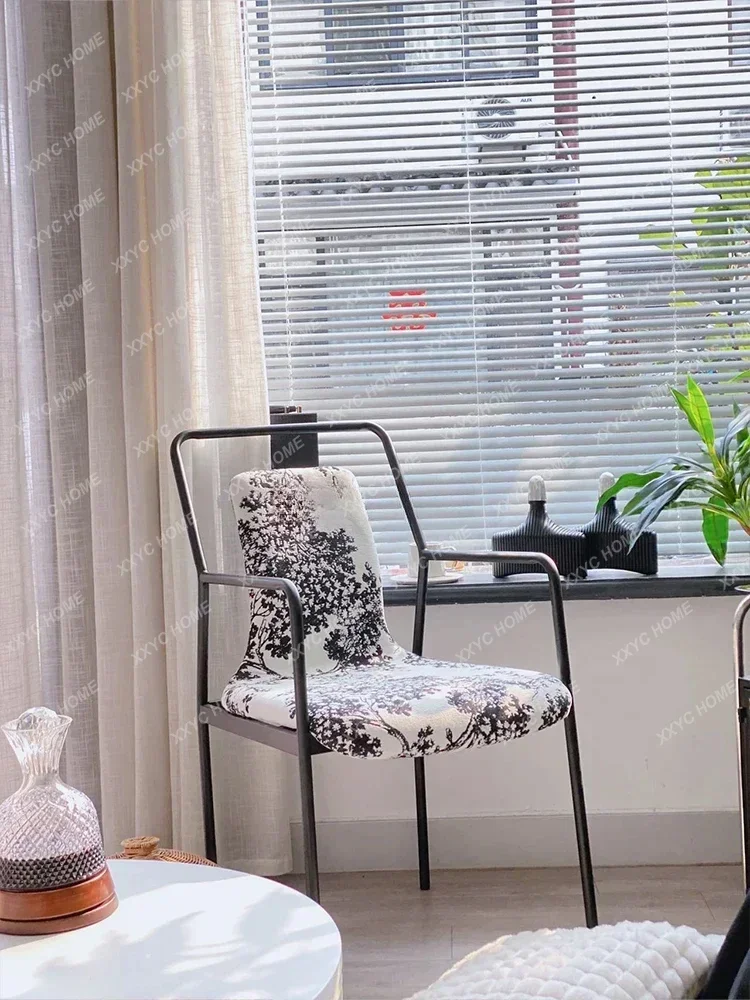 كرسي منزلي مصمم من القرون الوسطى ومسند ظهر وخفيف الوزن وكرسي تفاوض شاي فاخر #5