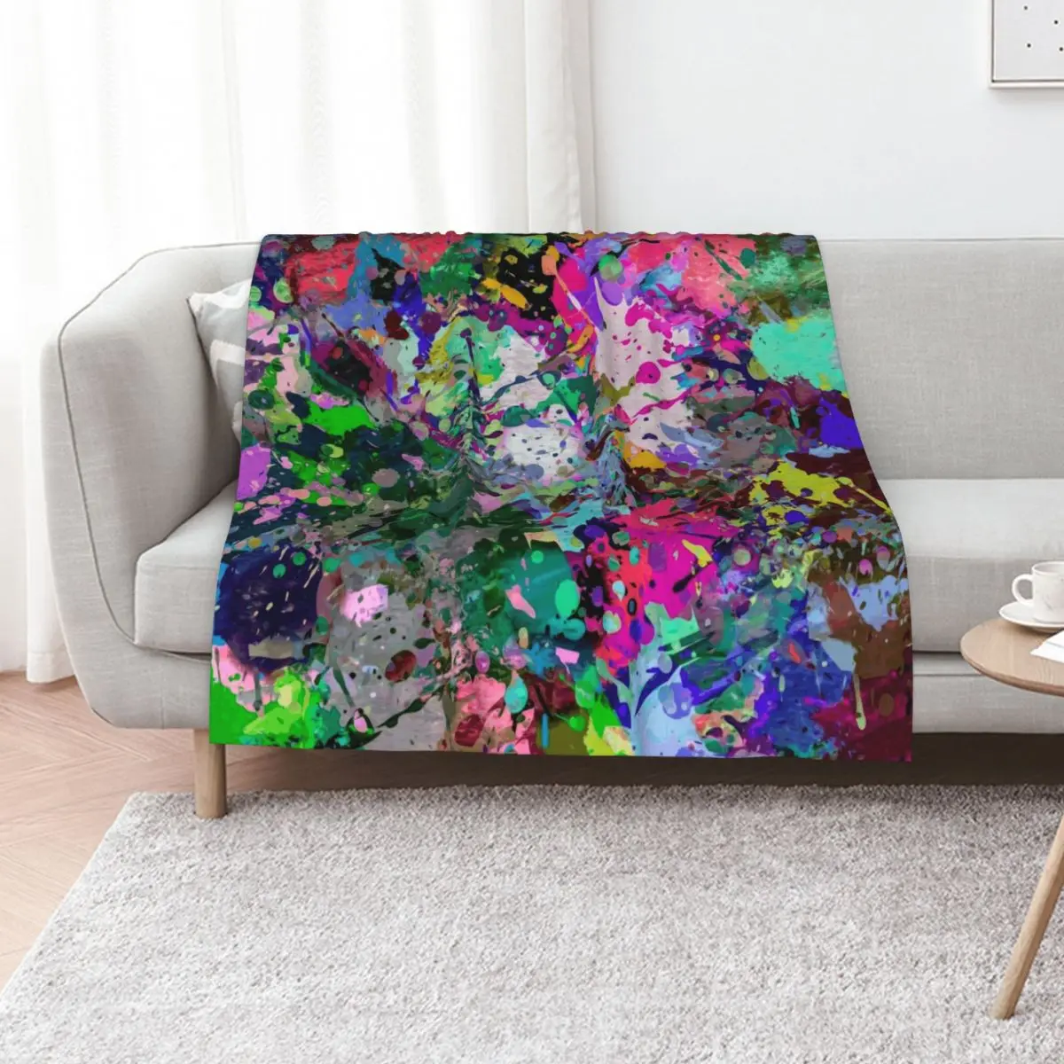 Abstract Fine Art Contemporary Challenging Colorful Bright 1000 Piece Jigsaw Puzzle~Decorate Your Home With Wall Throw Blanket