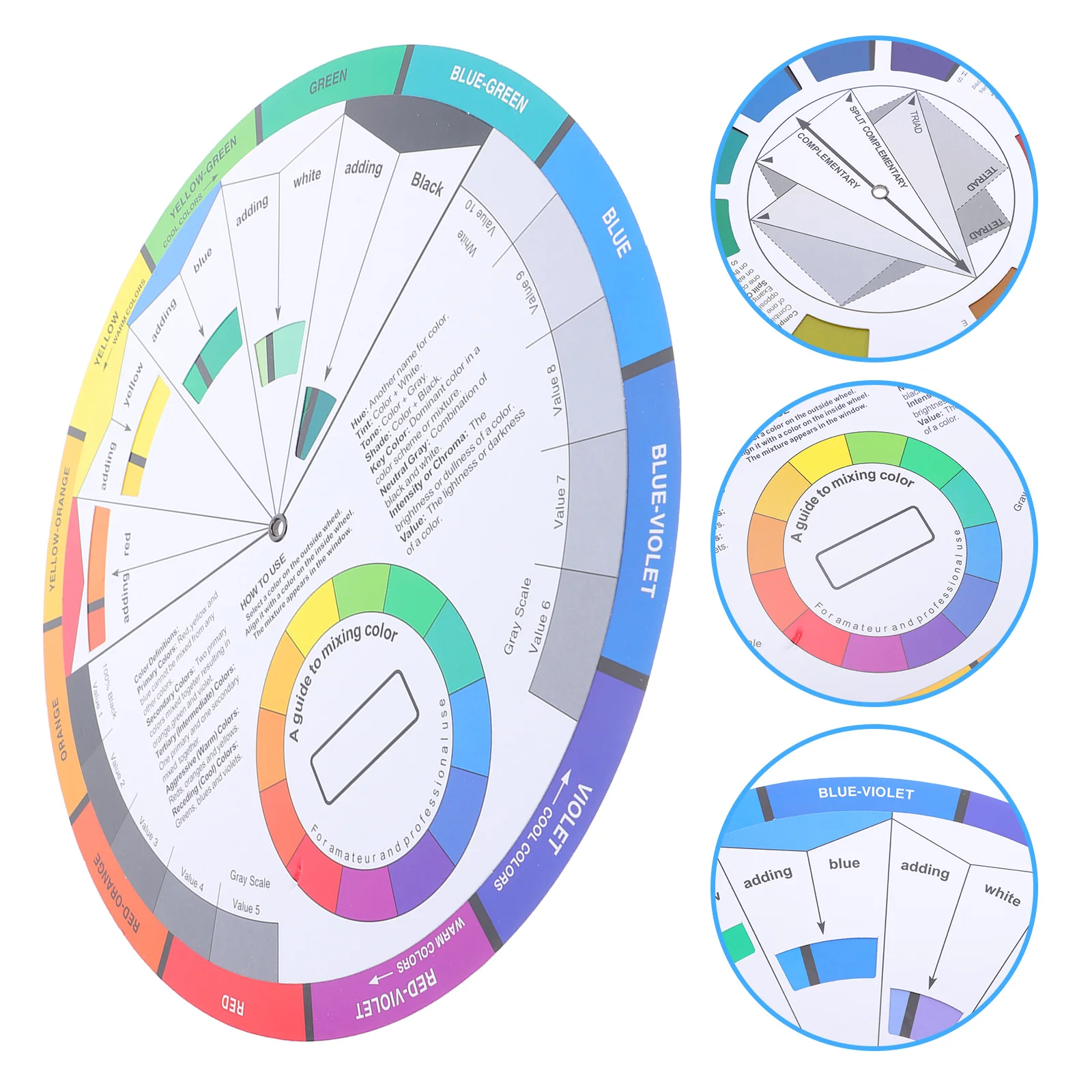 

Tattoo Wheel Pigment Tool Round Professional Color Chart For Beginners Central Circle Design Color Combination Finder Art
