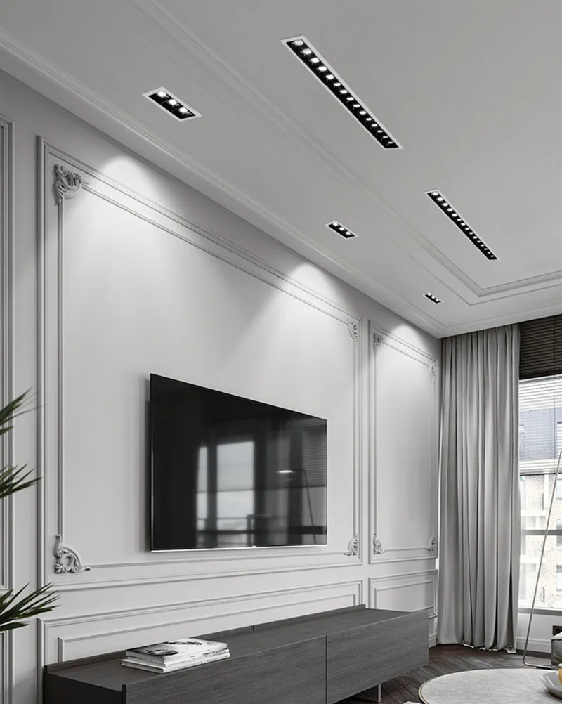 Dimmable Recessed Strip LED Ceiling Lights 2W 4W 6W10W 20W 30W COB LED Down lights AC85~265V LED Strip lamp Indoor Lighting