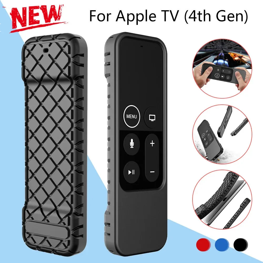 For Apple TV (4th Gen) Siri Remote Controller Anti Slip Silicone Case Cover Skin Remote Control Protector