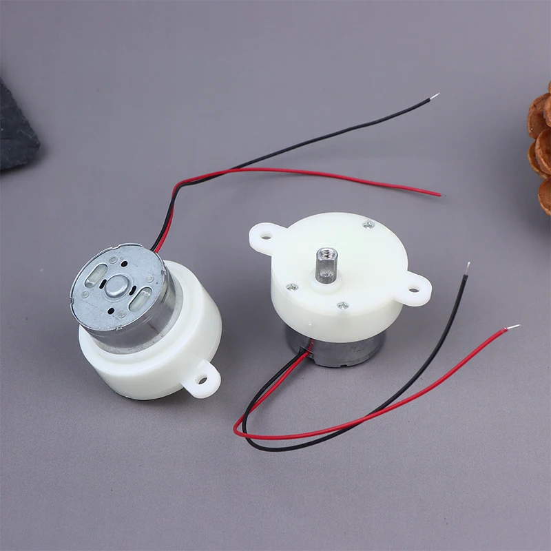 ✰✪DC 3V-7.4V 5V 12RPM Slow Speed Mini 300 Gear Motor Micro 32mm Plastic Gearbox Gear Reduction Motor DIY Stage Lights Toy Model