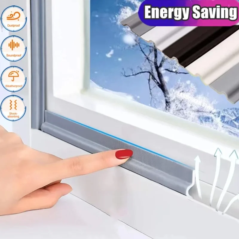 

1pc 5/10/20/40m Soundproof Window Weatherproof Sealing Strip Sliding Door Window Windproof Soundproof Door Bottom Sealing