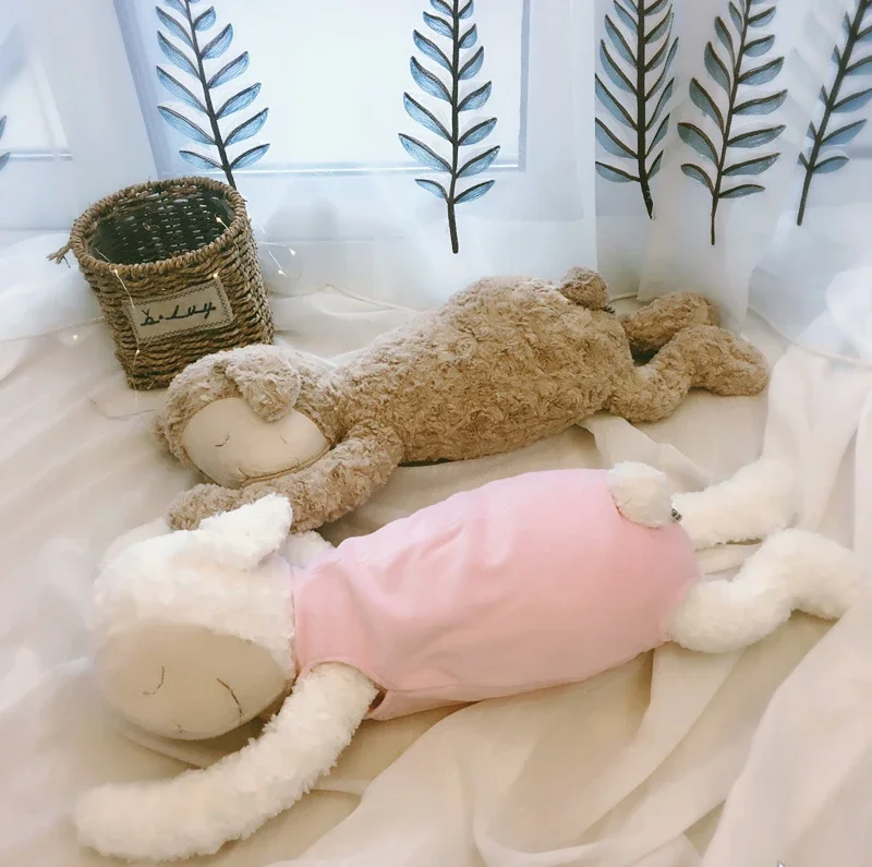 

Плюшевая игрушка-овечка 60 см в одежде, мягкая игрушка-подушка для малышей, детей, девочек, подарок на день рождения, декор для дома