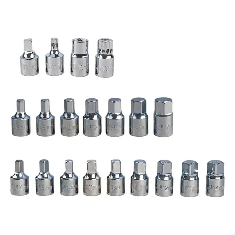 23Pcs Oil Drain Plug Socket Set With 3/8Inch Square Drive For Various Car Model A2BB