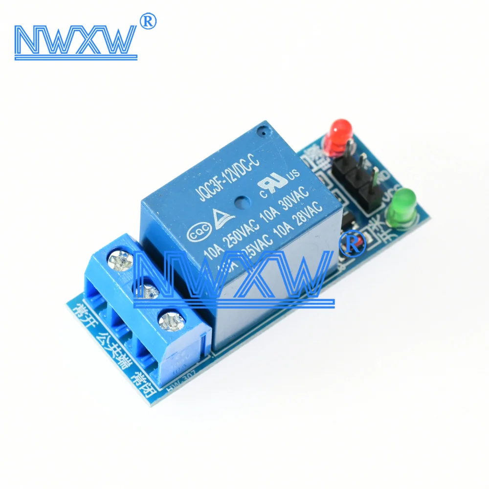 New 1-channel relay module 5V/12V low-level trigger relay expansion board