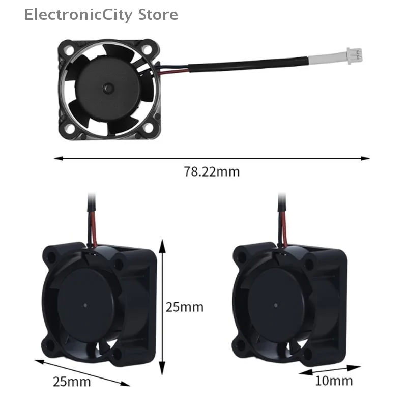 

Аксессуары для 3D-принтеров Охлаждающий вентилятор с гидравлическим подшипником для CR-10 SE/Ender 3 V3 SE 2510 Осевой охлаждающий вентилятор DC 24 В Turbo Fan