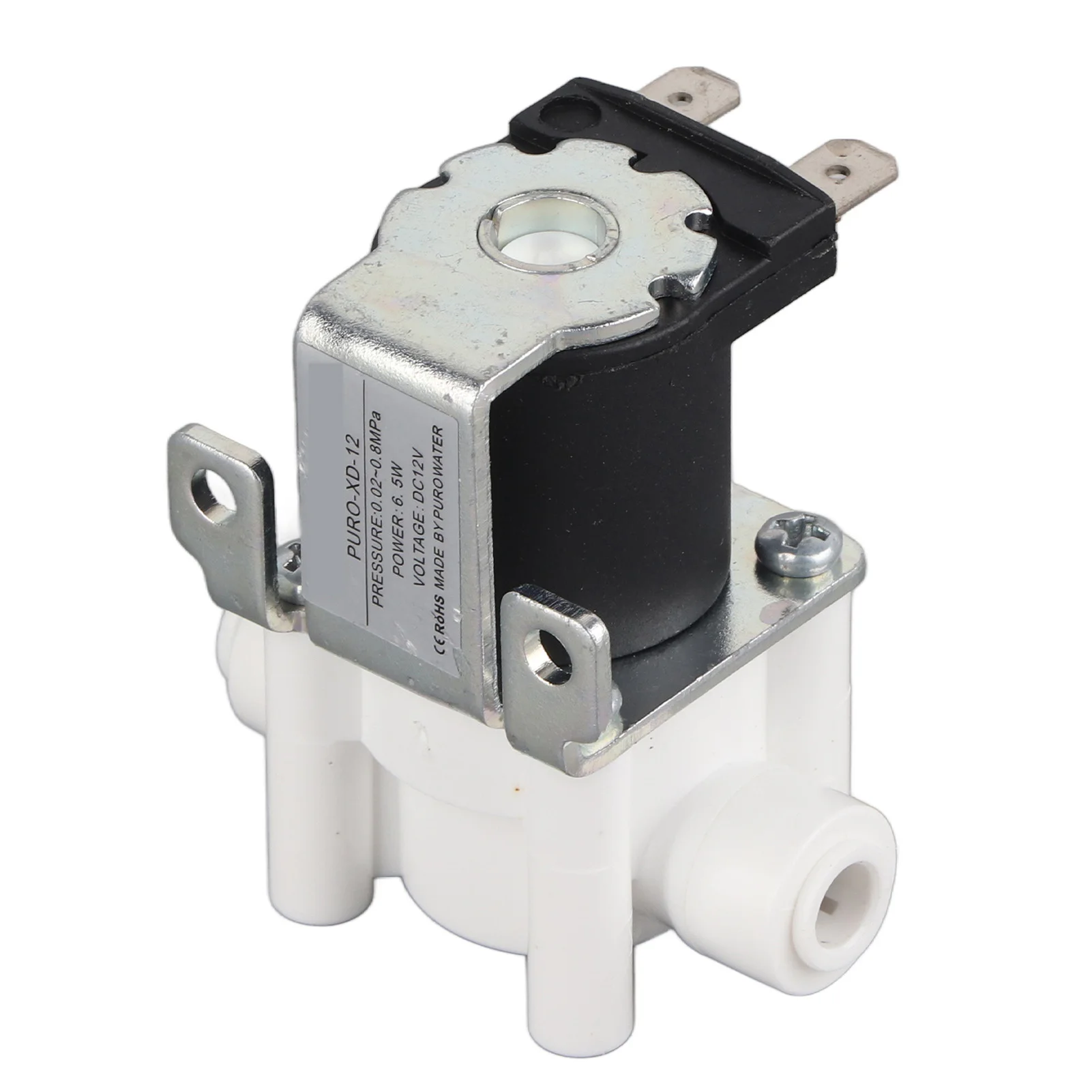 1pc DC 12V Water Electric Solenoid Magnetic Purifier Valve Quick Connect Normally Close