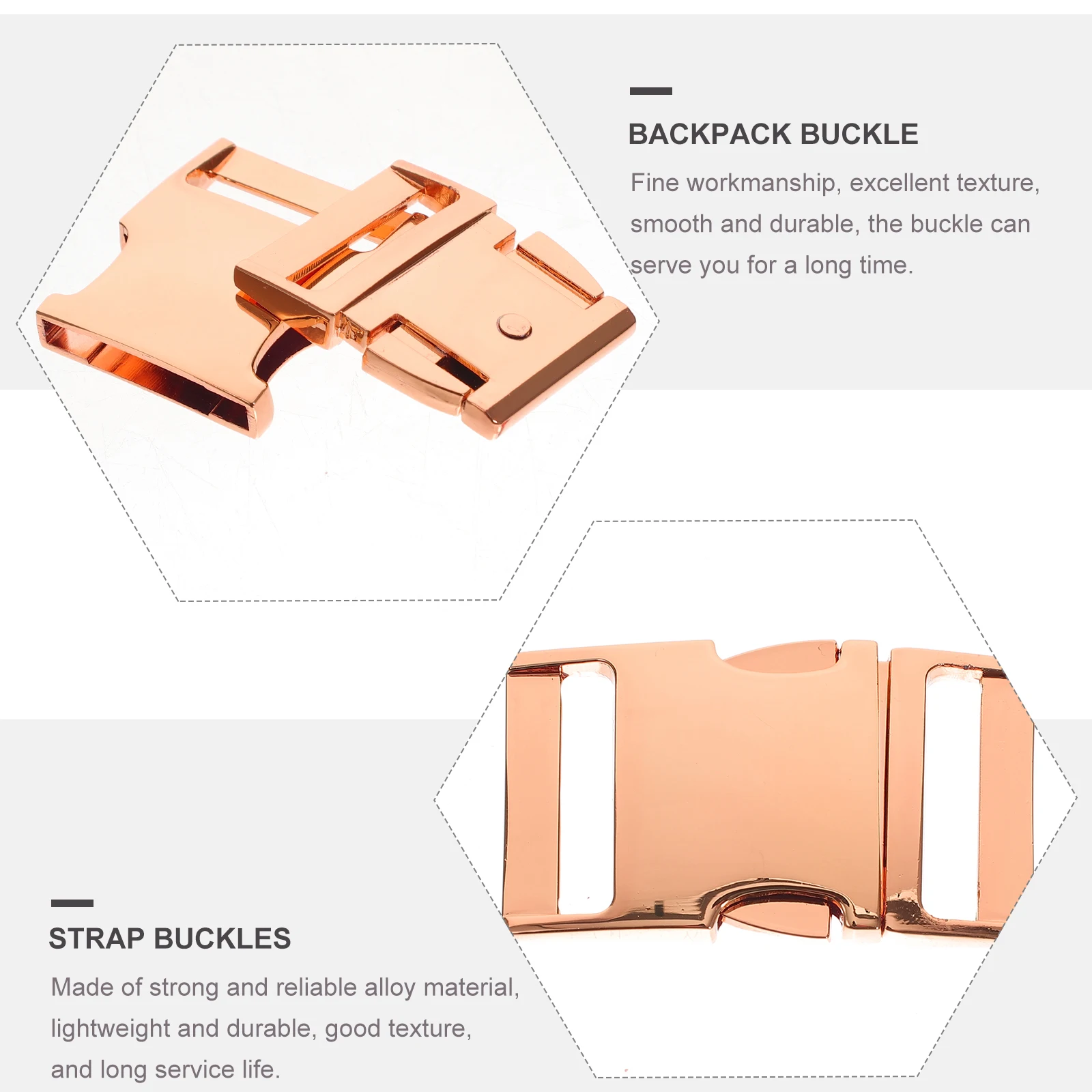 

5 Pcs Alloy Buckle Metal Backpack Buckles Round Luggage Replacement Side Release Man