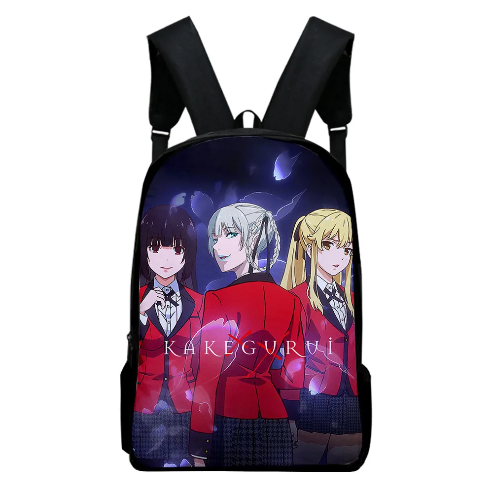 

Luxury Novelty Cool Kakegurui Notebook Backpacks pupil School Bags 3D Print Oxford Waterproof Boys/Girls Laptop Backpacks