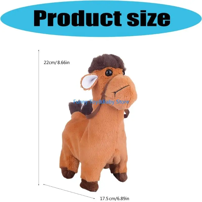 Giocattolo interattivo cammelli peluche elettrici con camminare, cantare e parlare per l'intrattenimento e l'istruzione