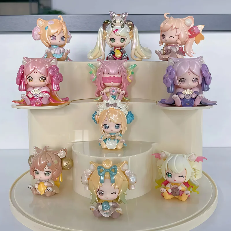 

Origina Moni Cat Kitten Office Series Blind Box Kawaii Mini Anime Figure Mystery Box Collectible Decor Topdesk Diy Ornament Gift