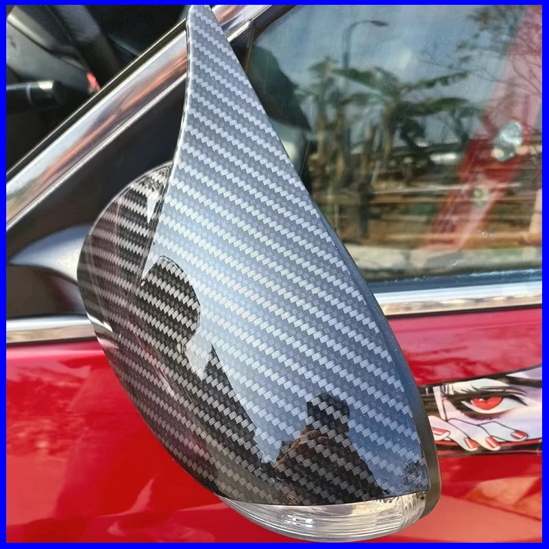 

Car Styling For Mazda 3 2009-2012 Rearview Mirror Cover Caps Trim With Horn Decorate Auto Parts Accessories