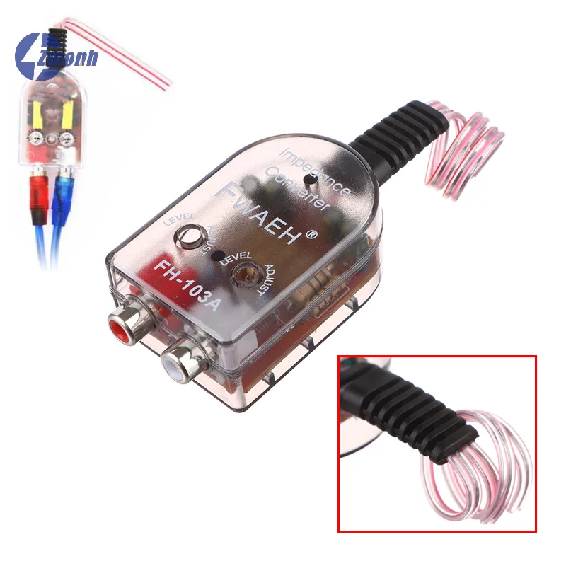 New！High Level Speaker Signal To Low Level R-C-A Adapter Car Audio High To Low Sound Subwoofer Converter Car Accessories
