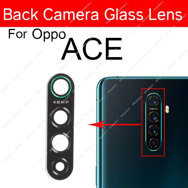 Back Camera Glass Lens For Oppo Reno ACE 2 3 4 Pro 4SE 4Z 4F 4Lite 4G 5G Rear Camera Lens Glass with Sticker Replacement