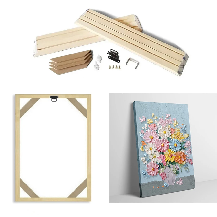 55x75 60x80 55x85cm  Wall Art Painting Frame Wooden Frames for Canvas Oil Painting Diamond Painting Frames Canvas Wall Frame