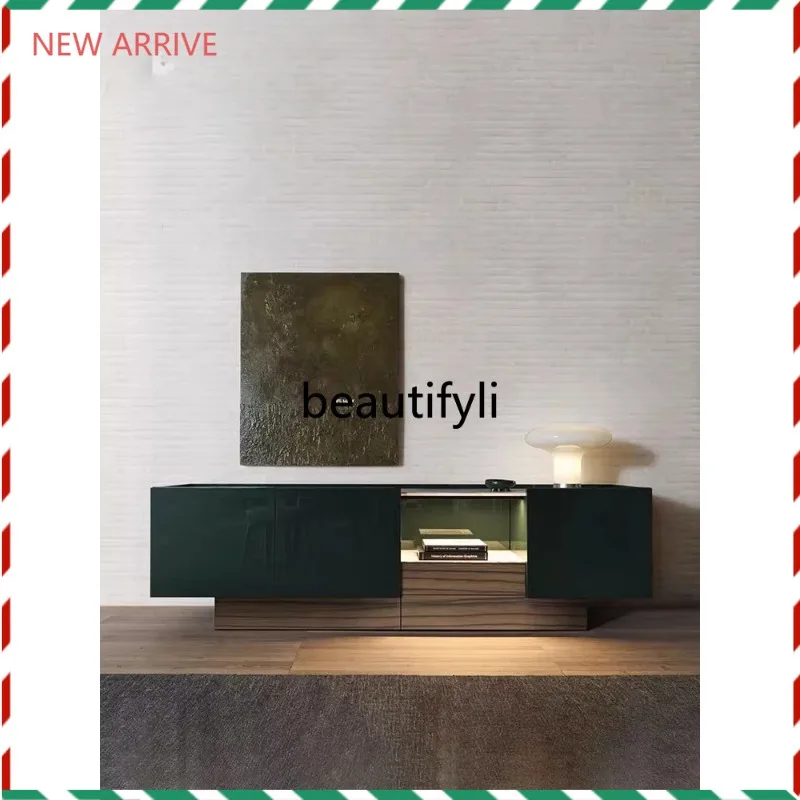 

D2520 Italian minimalist entrance cabinet light luxury high-end dining side cabinet living room marble decorative cabinet