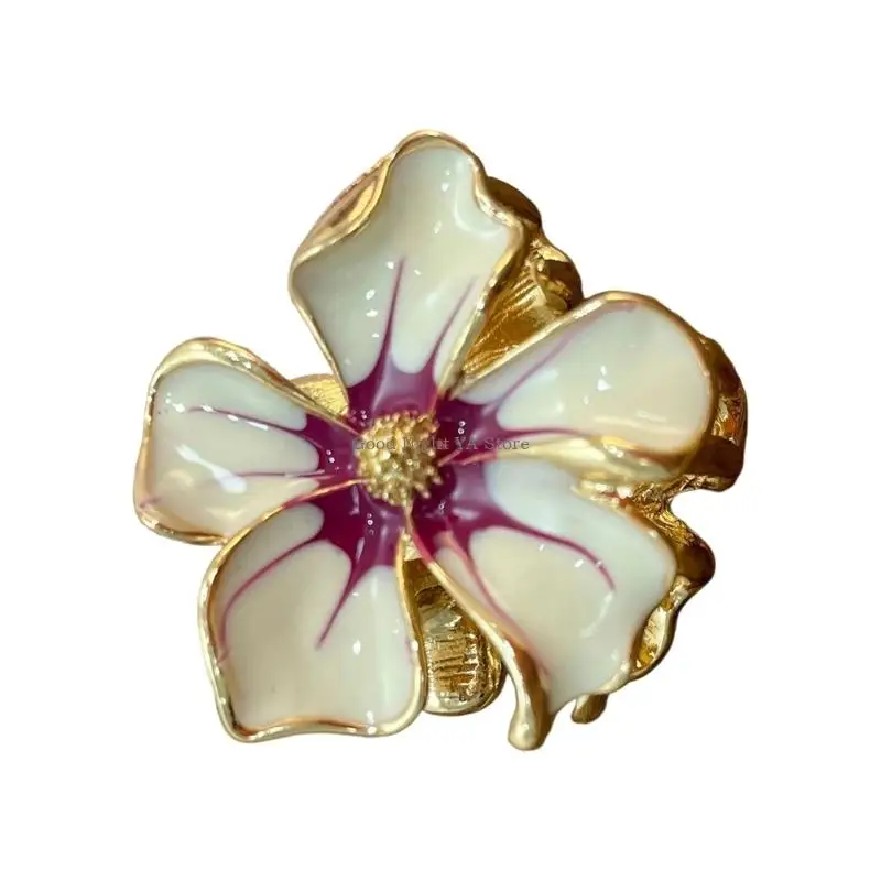 

Delicate 3D Flower Hair Clip Slip Resistant Strong Grip Lightweight Barrettes Hairpin for Women Daily Styling