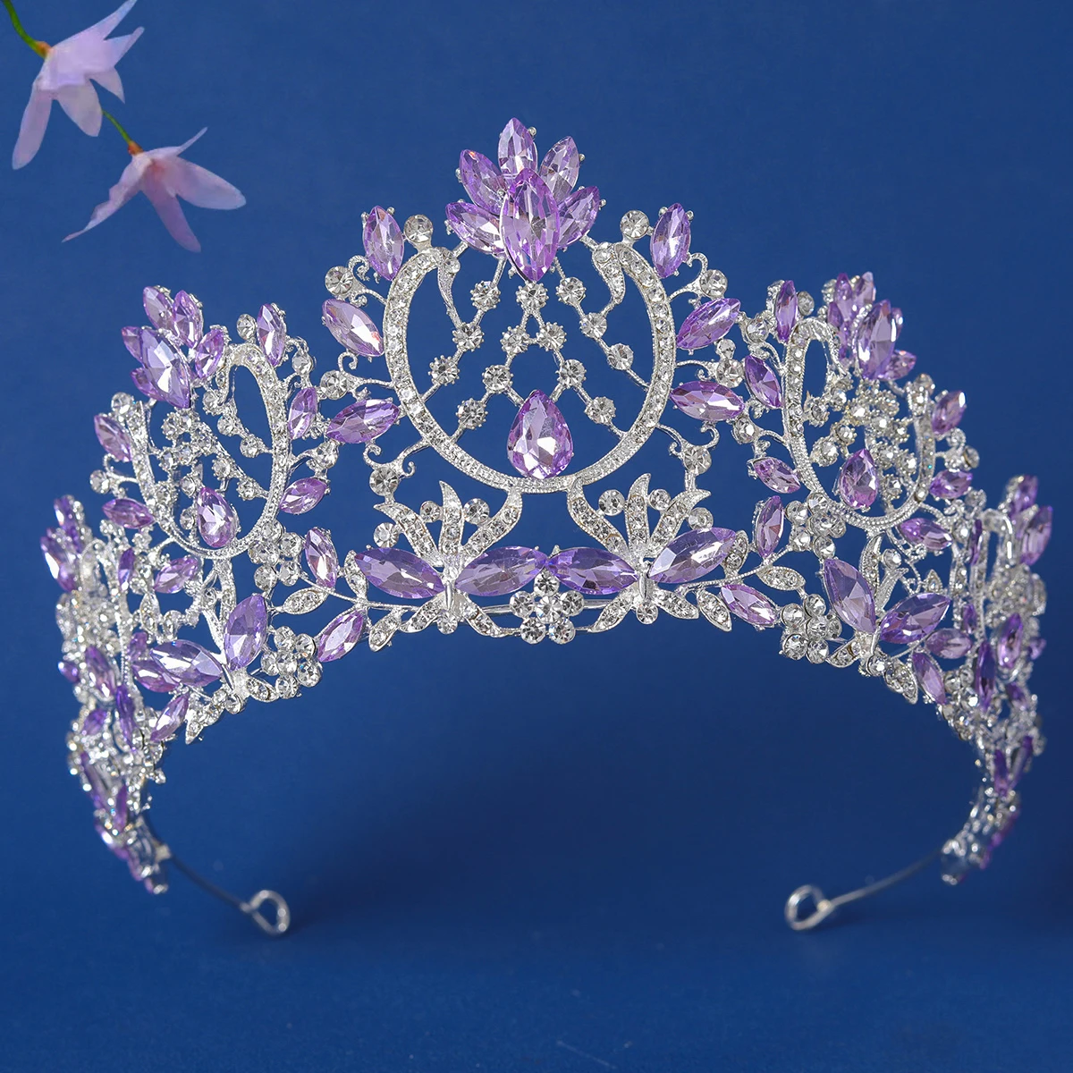 Fashion Crystal Rhinestone Bridal Wedding Hair Accessories For Women Princess Queen Big Tiaras And Crown Hair Jewelry image 6
