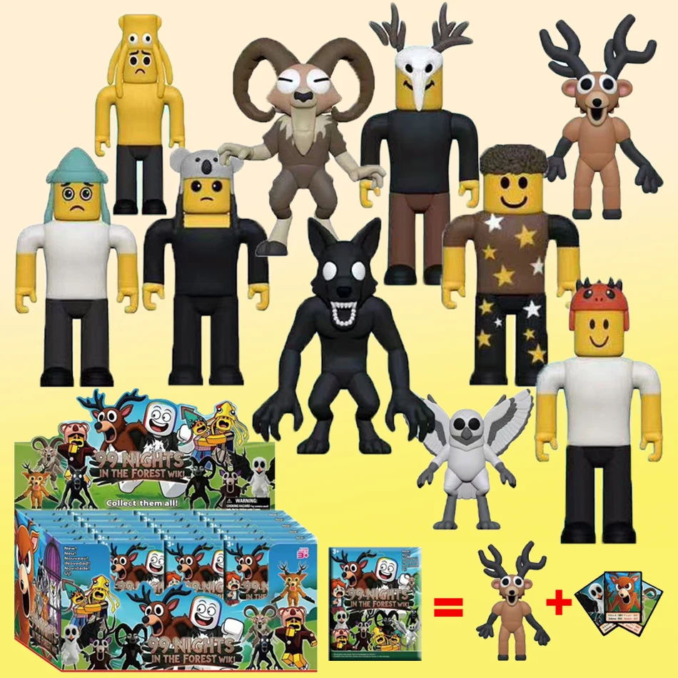 2025 nuevo caliente 99 noches en el bosque monstruo caja ciega ciervo dibujos animados Milu ciervo juego de peluche periféricos Halloween juguetes regalos