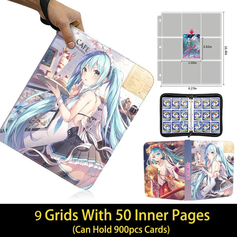 900Pcs 9 Pocket Anime Hatsune Miku Card Binder Book Zipper PU Leather Cards Album Display Game Collection Card Kids Toy Gift - AliExpress 26 900Pcs 9 Pocket Anime Hatsune Miku Card Binder Book Zipper PU Leather Cards Album Display Game Collection Card Kids Toy Gift - AliExpress 26