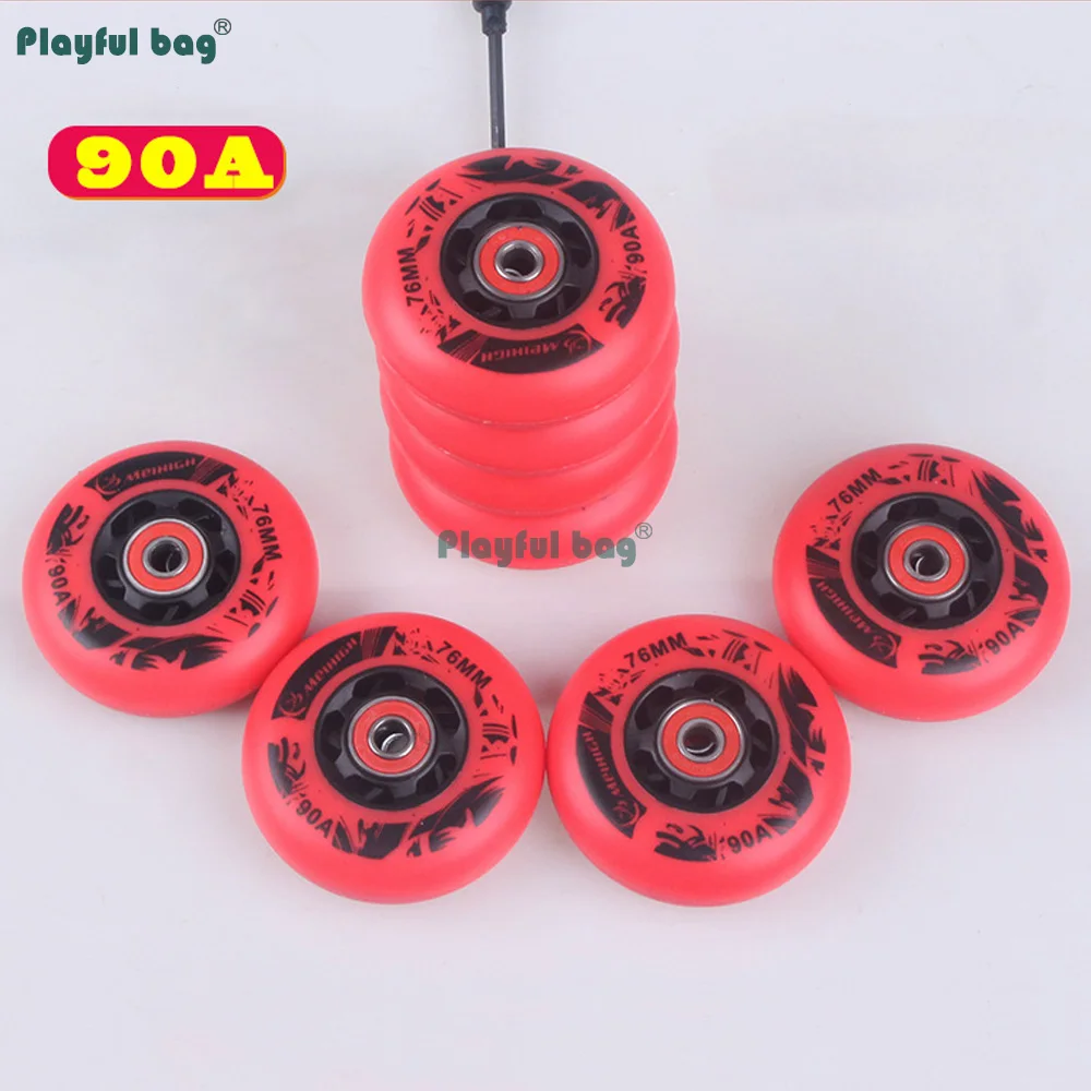 Pro 90A Inline Skate Wheels 72mm 76mm 80mm High Elasticity PU Wheels For Power Stops Adult Competition Freestyle Slides AMB318 - view 4