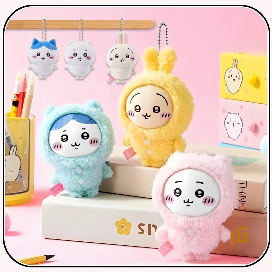 

Anime Figures Chiikawa Hachiware Pendant Cartoon Cute Plush Keychain Figures Decoration Pendant Female Doll Kid Christmas Gifts