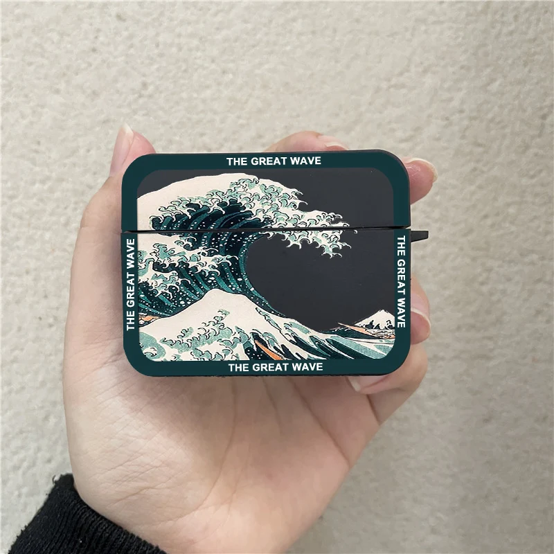 Modne etui na słuchawki Great Blue Wave do słuchawek AirPods 12 3 Pro Art Print Bezprzewodowe etui na słuchawki do słuchawek Air Pods Pro2 Akcesoria