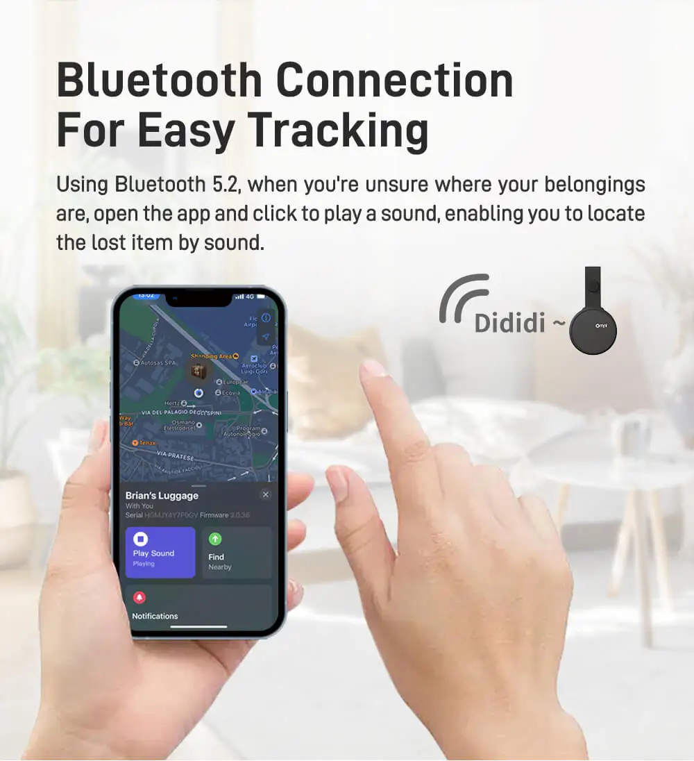 Mini dispositivo de seguimiento, localizador de llaves con etiqueta de aire, ubicación, Bluetooth inteligente, rastreador de pérdida de vehículo para billetera/equipaje