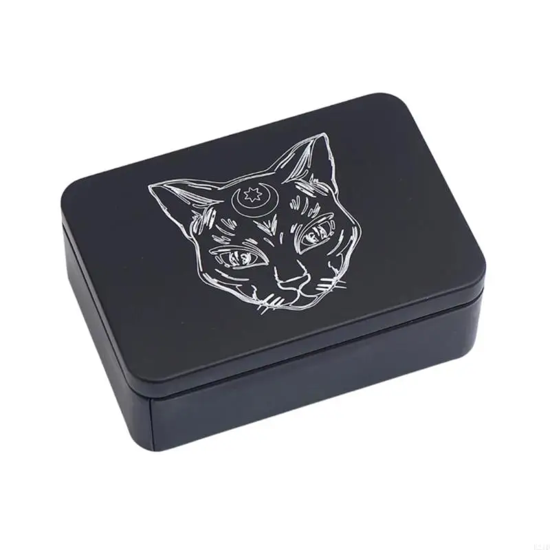 Metal Rectangle Organizers Box Playings Card Storage Box Money Coin Carry Box Candy Case Business Tarots Storage Can