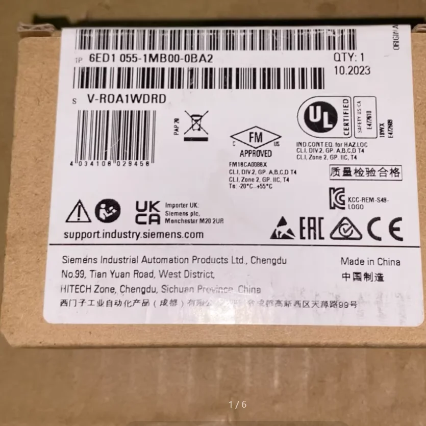 شعار وحدة التحكم المنطقية القابلة للبرمجة Siemens Plc! Dm8 12/24R للشعار! 8 وحدة توسيع Plc العلامة التجارية الجديدة رقم الطلب الأصلي: 6Ed1055-1Mb00-0Ba2