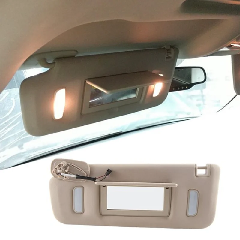 Left Driver & Right Side Sun Visor For 2007-2014 Chevy Suburban 1500 2500 Avalanche Tahoe GMC Sierra Yukon XL Cadillac Escalade