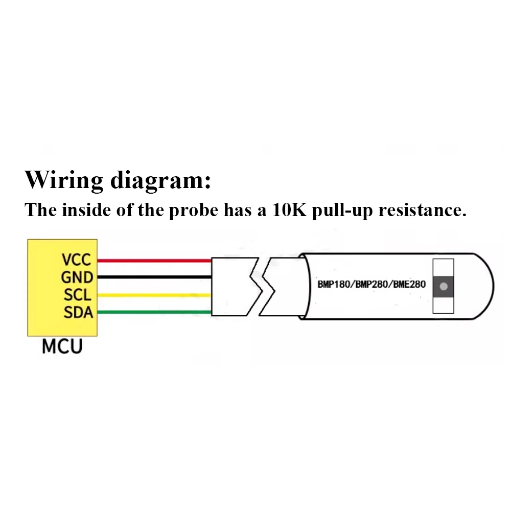 Módulo Sensor de temperatura y humedad AHT10 AHT20 AHT30, sonda medidora de temperatura y humedad de alta precisión I2C con Cable