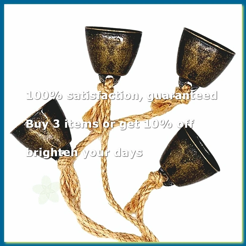 Vintage Handmade Brass Bell with Lanyard, Perfect for Door, Living Room, Garden and Wall Decoration