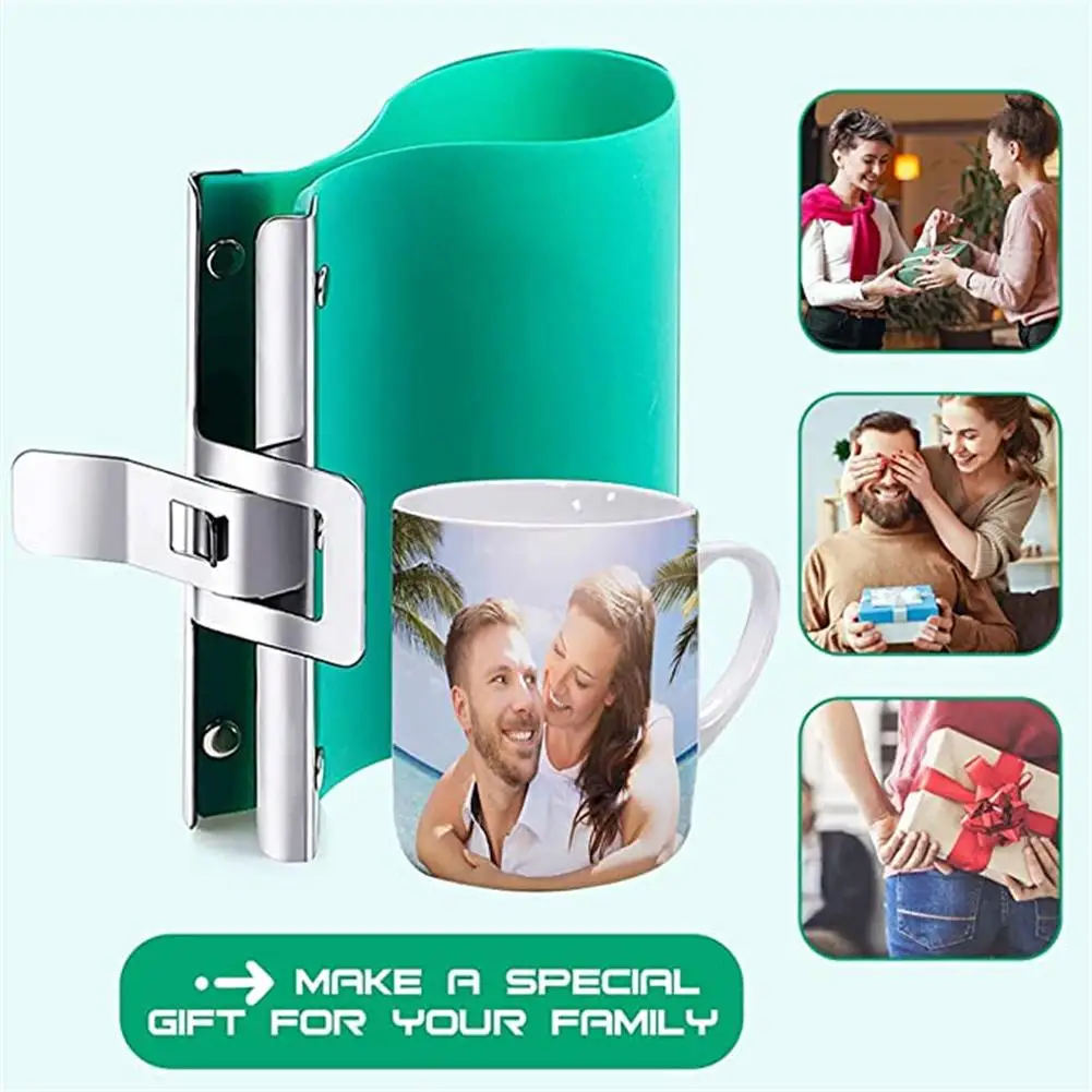 Caneca de silicone 3d envolve transferência de calor de alta elasticidade suporte de copo caneca molde copo braçadeira transferência caneca