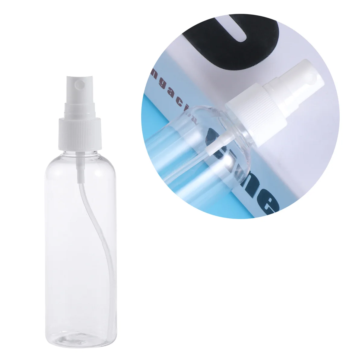 4 stuks 100 ml plastic lege spuitfles voor make-up en huidverzorging hervulbaar reizen (transparante flessen met witte spuit)