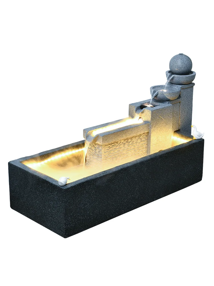 Simple running water fountain ornament outdoor courtyard fish pond humidification decoration