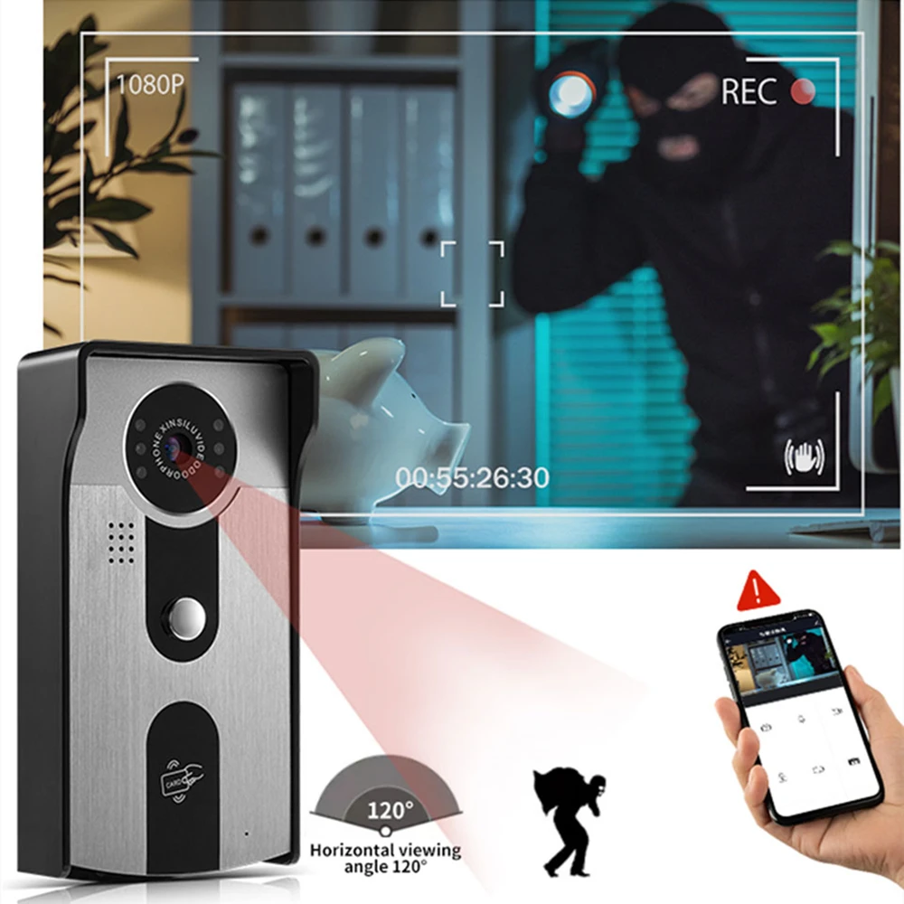 Tuya APP Smart POE IP Video Intercom WIFI Video Door Phone Door Bell WIFI Doorbell Camera Alarm Wireless 1080P Security Camera