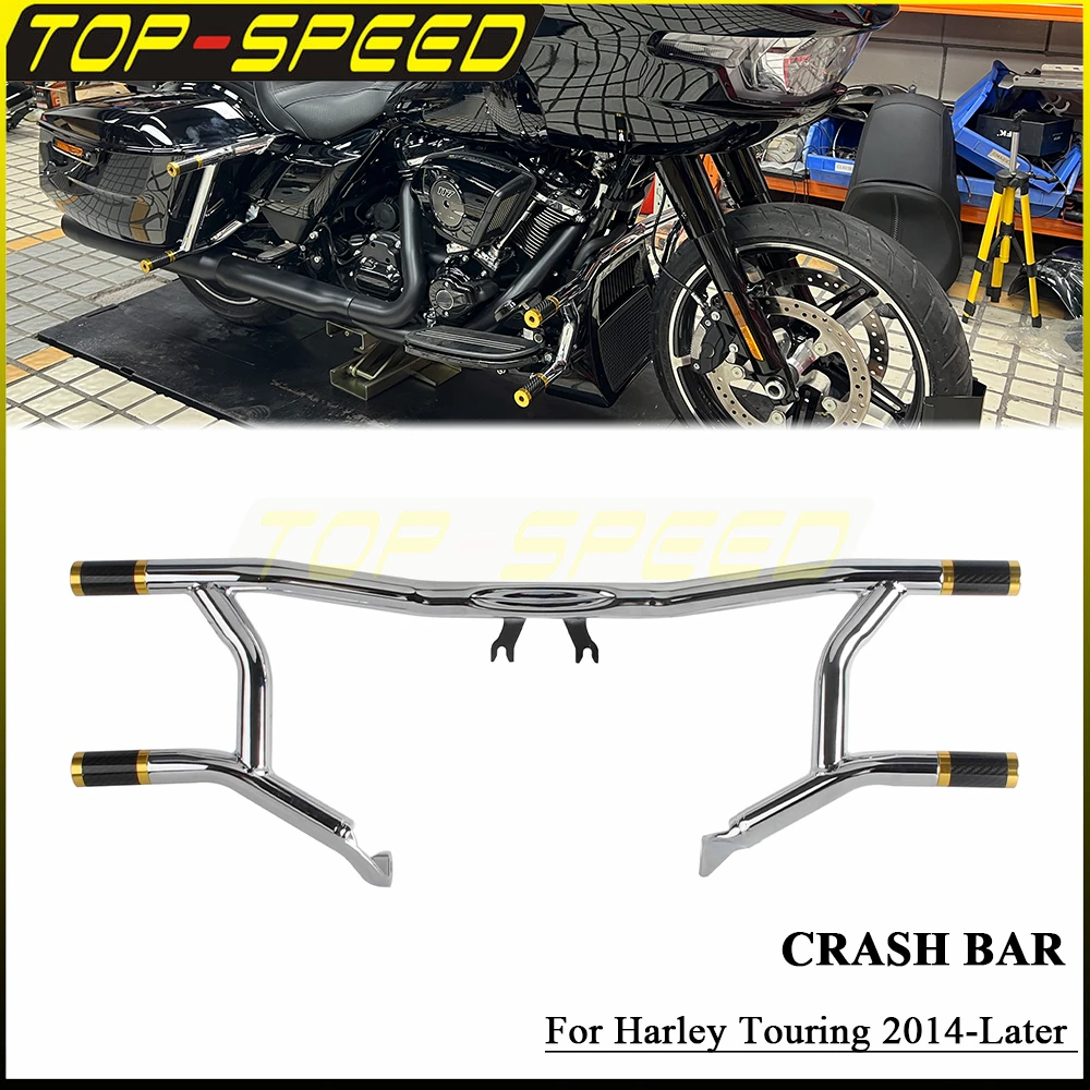 For Harley Touring Street Electra Glide Road Glide Road King FLHR 2014-2025 Motorcycle Engine Guard Crash Bars Frame Protection