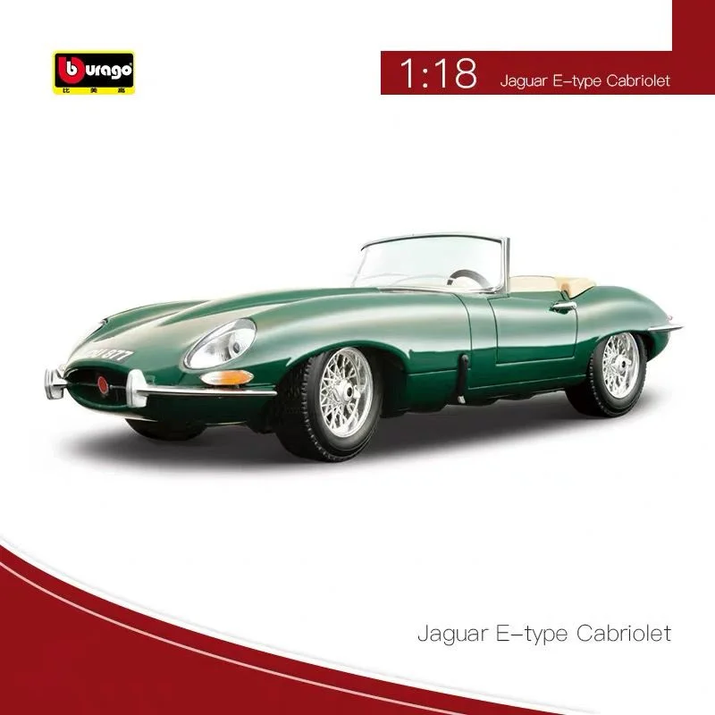 

Bburago 1:18 Jaguar E-type Alloy Classic Sports Car Model Diecasts Metal Retro Old Vehicles Car Model Simulation Kids Toys Gifts