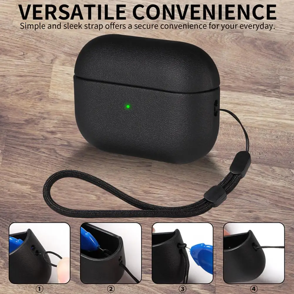 For Airpods4 Protective Soft Case With Anti-lost Rope Anti-fingerprint Dust-proof And Anti-scratch Impact-resistant Anti-fa H0T1