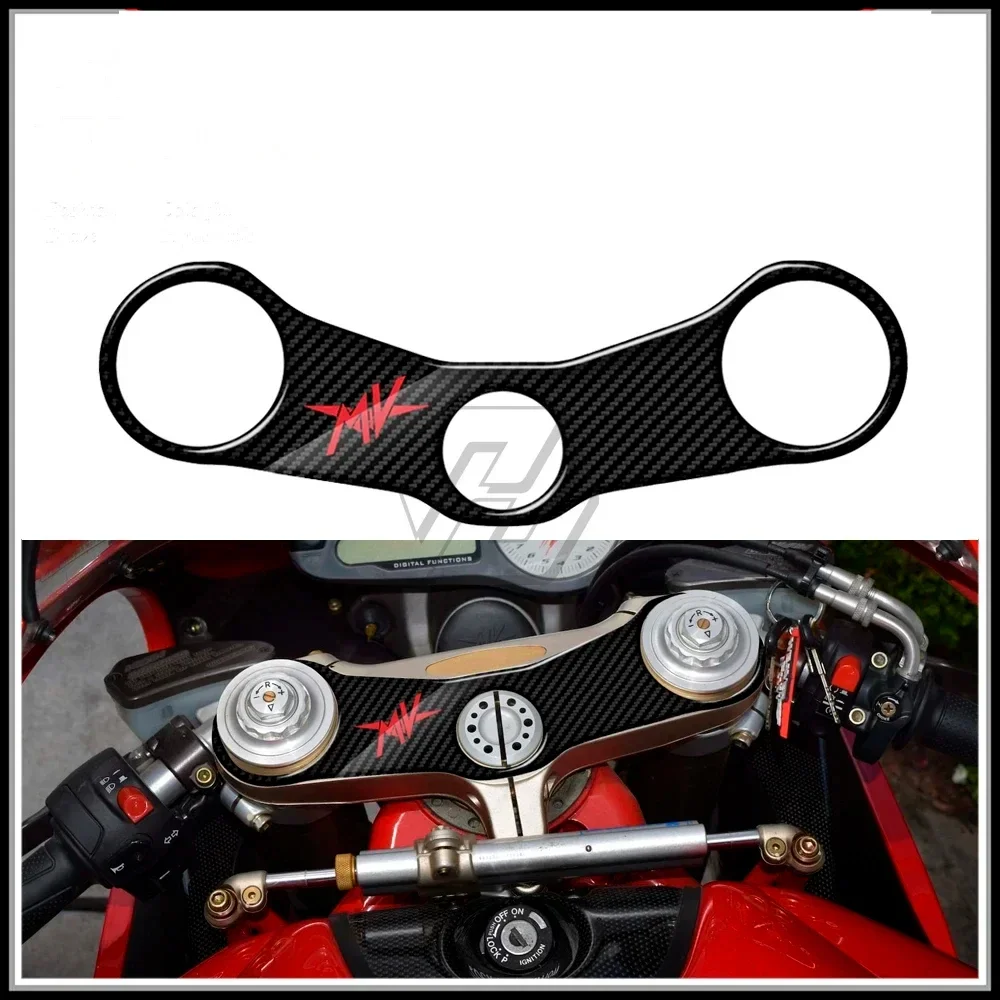 For MV Agusta F4 Models 2000-2006 3D Carbon-look Upper Triple Yoke Defender